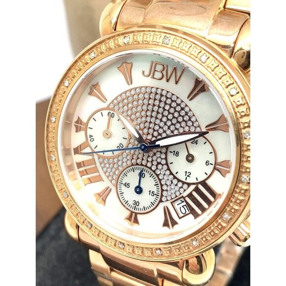 JBW Women's Watch JB-6210 Diamond Quartz Chronograph Mother of Pearl Dia… - Picture 1 of 13